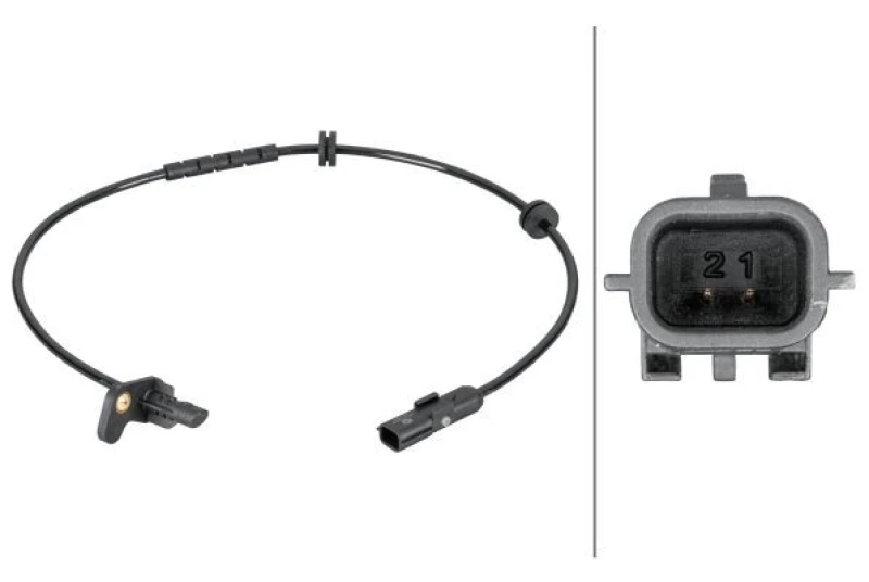 Image of HELLA ABS sensor HELLA 6PU 012 806-871