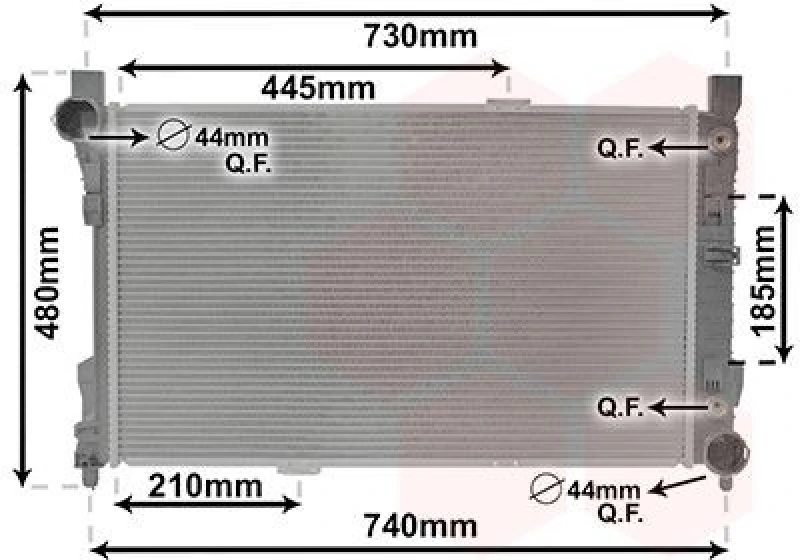 Image of VAN WEZEL Engine radiator VAN WEZEL 30002286