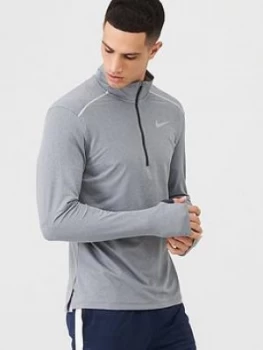 Image of Nike Half Zip Running Top - Grey