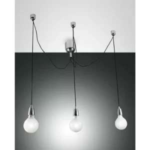 Image of Fabas Luce Blog Cluster Pendant Ceiling Light Chrome Glass, E27