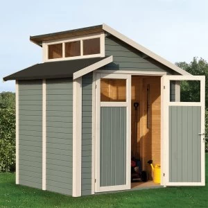 Image of Rowlinson 7 x 7 Skylight Shed - Painted Light Grey