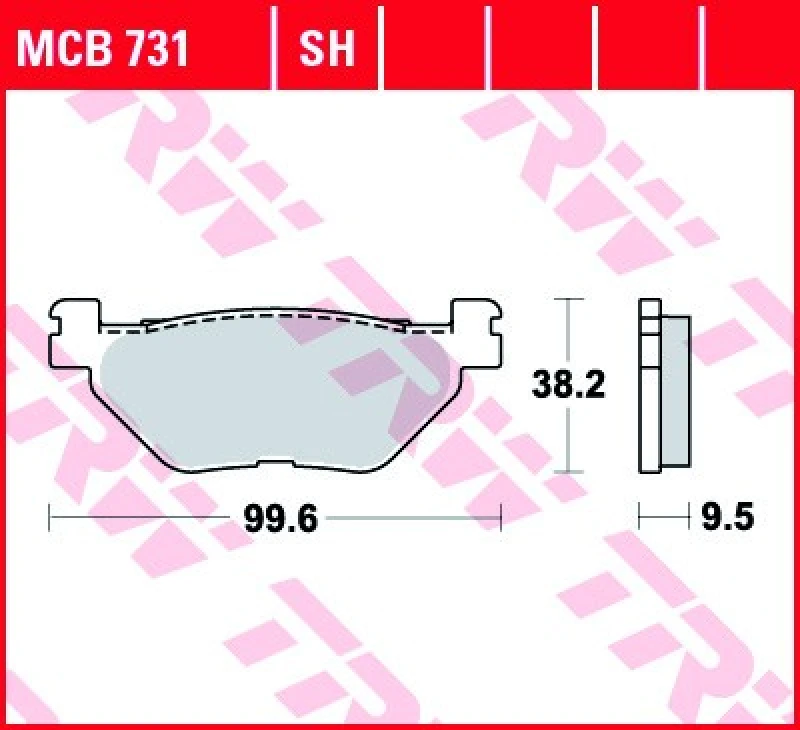 Image of TRW Organic Allround MCB731 Brake pad set Brake Pad Set, disc brake (402)