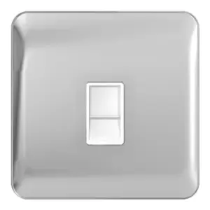 Image of Schneider LSD Data 1 Gang RJ45 Cat5e White Insert Polished Chrome - GGBL7071C5WPCS