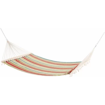 Outdoor Garden Cotton Double Hammock Swing Bed Pillow Green - Outsunny