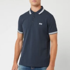 Image of Hugo Boss Athleisure Paddy Tipped Collar Polo Shirt Navy Size 2XL Men