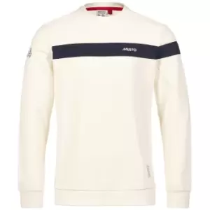 image of Musto Mens Musto 64 Crew Neck Organic Cotton Sweatshirt OFF White M