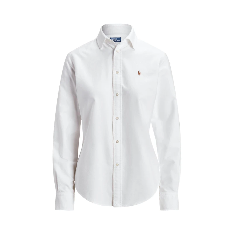 Image of Polo Ralph Lauren Womens Oxford Button-Down Shirt BSR White female 8 (XS)