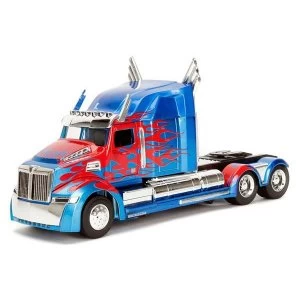 image of Optimus Prime Western Star 5700 XE Transformers The Last Knight Jada Diecast Model 124