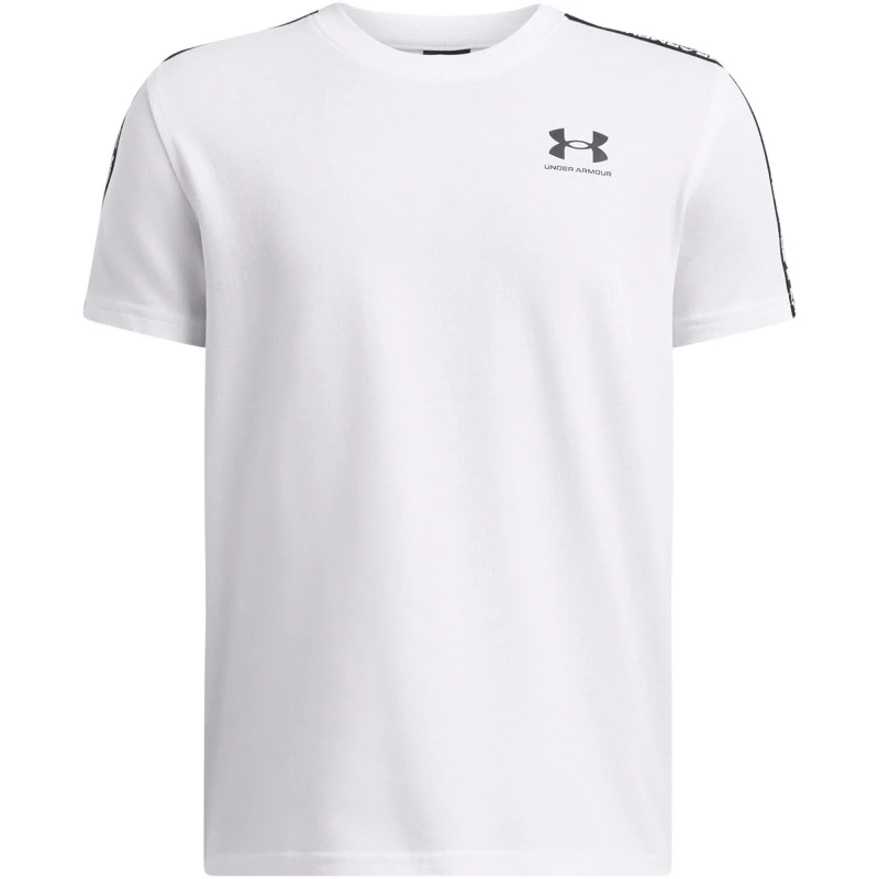 Image of Under Armour Kids Tape Regular Fit T-Shirt White male 11-12 (L)