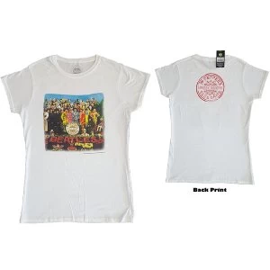 Image of The Beatles - Sgt Pepper Womens XX-Large T-Shirt - White