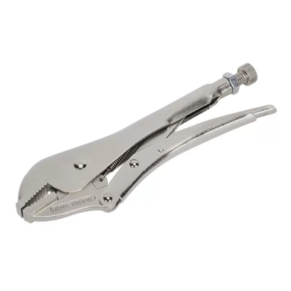 image of Genuine SEALEY AK6823 Locking Pliers Straight Jaws 230mm 0-45mm Capacity