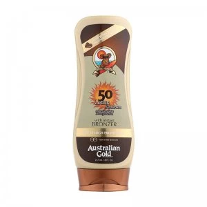 Australian Gold SPF 50 Lotion Sunscreen With Bronzer 237ml