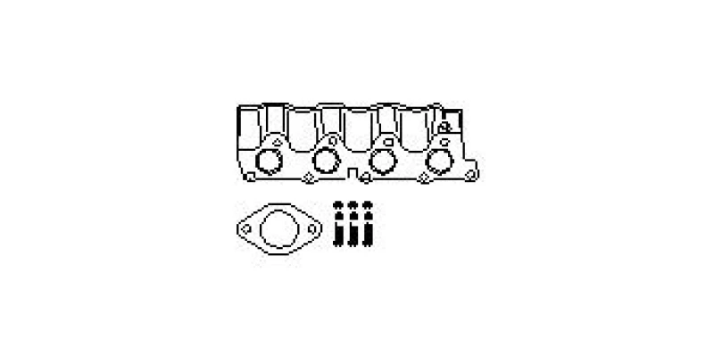 Image of Mounting Kit, catalytic converter HJS 82 49 8315