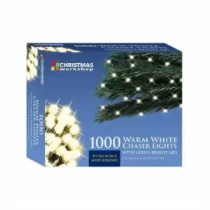 image of Christmas Workshop Warm White Ultra Bright LED String Chaser Lights - 1000 LED