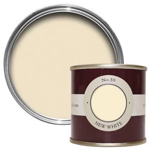 Image of Farrow & Ball Estate New white No. 59 Emulsion Paint 100ml Tester pot