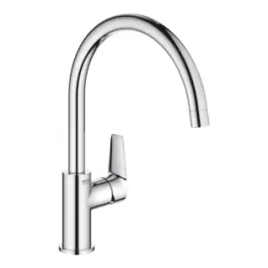 image of Grohe BauEdge Chrome Single Lever Kitchen Mixer Tap