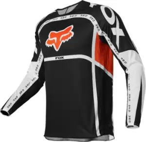 Image of FOX 360 Dvide Motocross Jersey, black-white-orange, Size 2XL, black-white-orange, Size 2XL