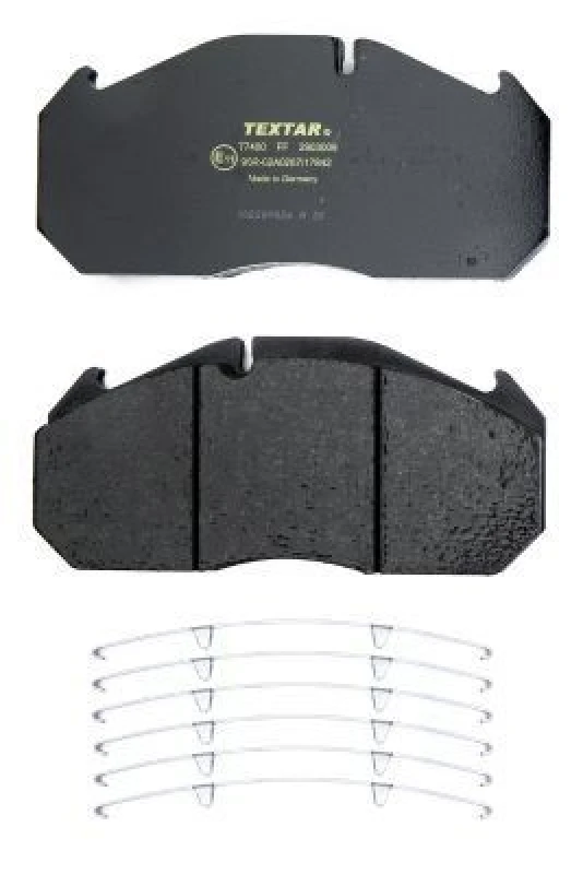 Image of TEXTAR 2903009 Brake pad set prepared for wear warning indicator, with accessories Brake Pad Set,disc brake (402)