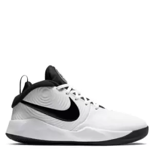 image of Nike Team Hustle D 9 Big Kids Basketball Shoe - White