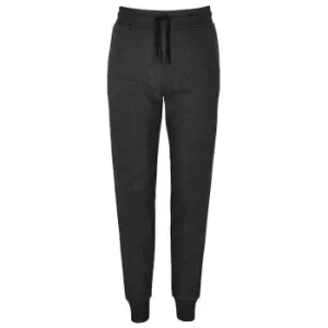 Image of SOLS Unisex Adult Jumbo Organic Slim Jogging Bottoms (L) (Charcoal Marl)