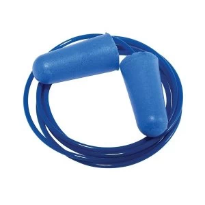 image of KeepSafe Corded Detectable Foam Earplugs Blue Pack of 200 Ref 254163