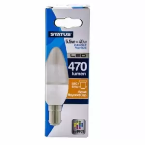 Image of Status 5.5W LED Candle Bulb - Small Bayonet Cap