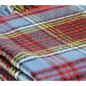 Image of Throw Blanket 100% Pure New Wool British Made Tartan Anderson - Multicoloured