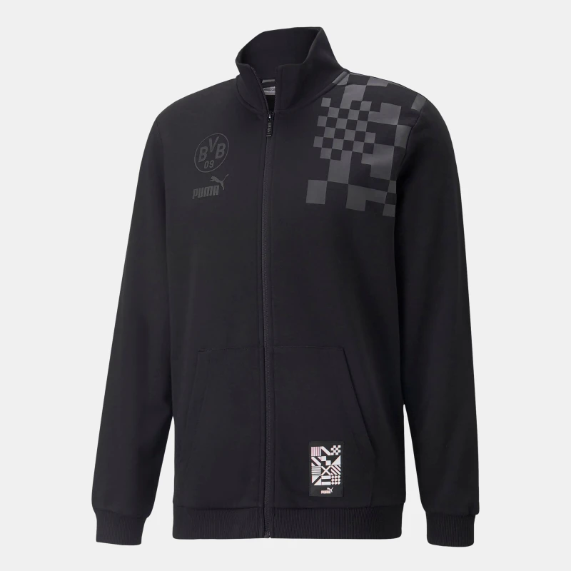 Image of Puma Brussia Dortmund Fc Ftblculture Track Jacket Black male XS