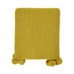 Image of Helena Springfield Laila/Clara Knitted Throw, Green & Ink