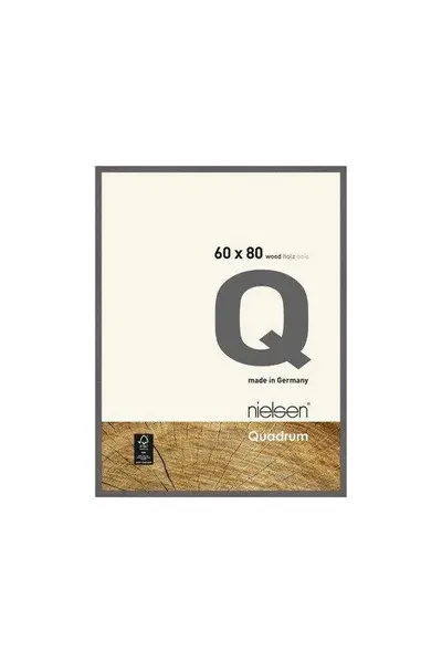 Image of Nielsen Quadrum 60 x 80cm Wooden Picture Frame With Protective Glass Front Mid Grey