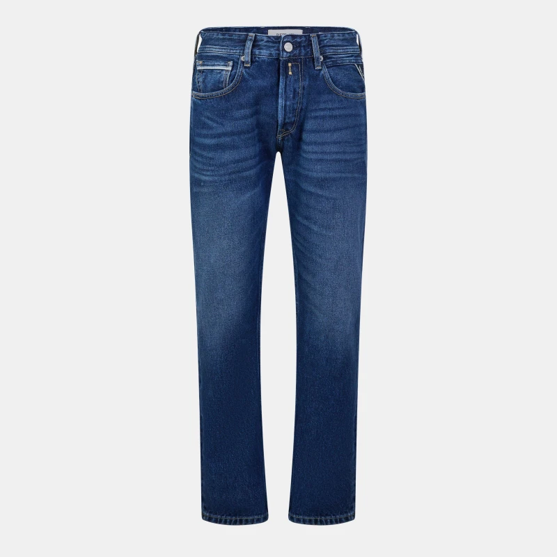 Image of Replay Mens Grover Straight Leg Jeans 0C1 Mid Blue male 30W S