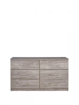 image of Consort Aura Ready Assembled 3 + 3 Drawer Chest