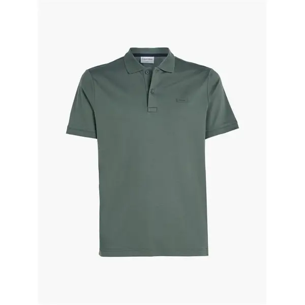 Calvin Klein Smooth Cotton Slim Polo - Green S