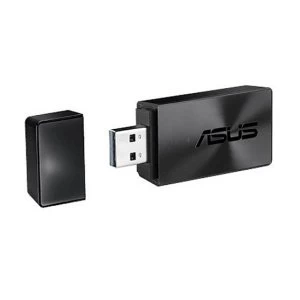 image of Asus (USB-AC54 B1) AC1300 (867+300) Wireless Dual Band USB Adapter, MU-MIMO, 256QAM, USB3