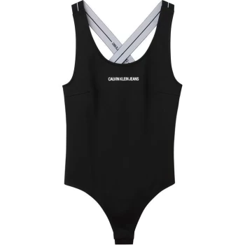 image of Calvin Klein Jeans Calvin Klein Jeans Milano Strap Bodysuit - CK BLACK BEH