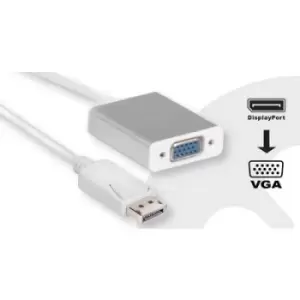 Image of club3D CAC-2003 DisplayPort Adapter [1x DisplayPort plug - 1x VGA socket] White