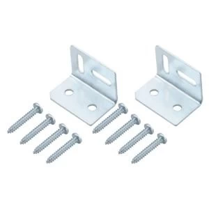 Image of BQ Silver Zinc Effect Mild Steel Angle Bracket