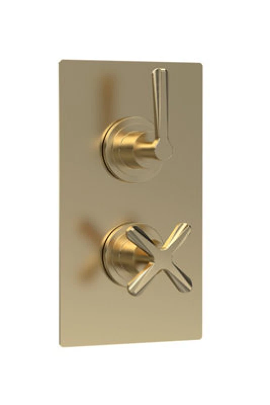 Image of nuie Aztec Twin Thermostatic Concealed Shower Valve - 1 Outlet - Brown, Brown CLL8210