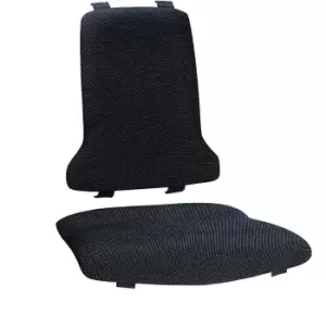 image of bimos Upholstery, ESD version, with 1 cover for both seat and back rest, fabric upholstery, black