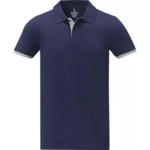 Image of Elevate Mens Morgan Short-Sleeved Polo Shirt (L) (Navy)