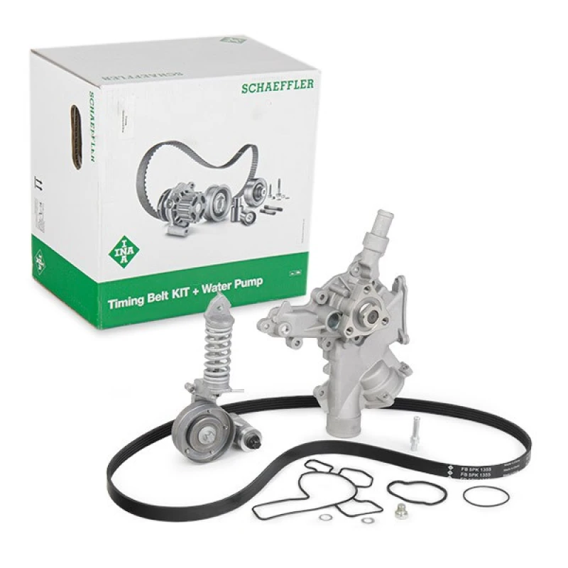 Image of Water Pump + V-Ribbed Belt Kit INA 529 0297 30