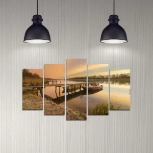 Image of 5DMDF-27 Multicolor Decorative MDF Painting (5 Pieces)