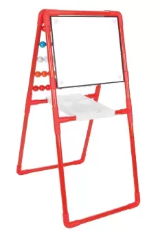 Image of Red Drawing Board with Abacus
