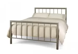 Image of Serene Modena 4ft Small Double Champagne Metal Bed