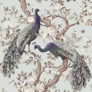 image of Laura Ashley Belvedere Duck Egg Wallpaper