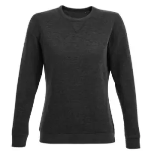 image of SOLS Womens/Ladies Sully Marl Sweatshirt (M) (Charcoal)