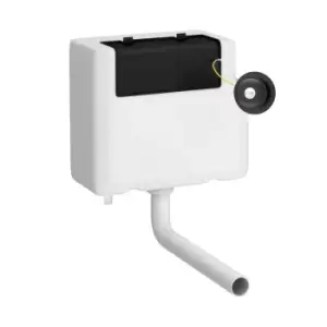 Image of Hudson Reed Universal Access Bottom Inlet Cistern & Traditional Flush Plate - Matt Black