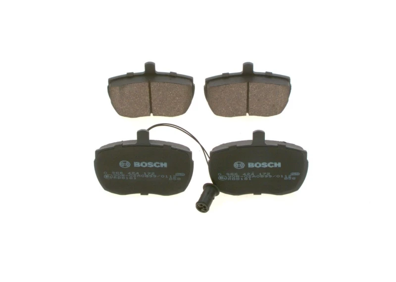Image of Bosch 0 986 424 172 Brake pad set with integrated wear sensor, with anti-squeak plate Low-Metallic Brake Pad Set,disc brake (402)