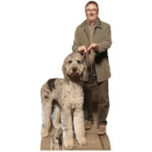 image of Friday Night Dinner Jim (Mark Heap) and Milson Dog Oversized Cardboard Cut Out