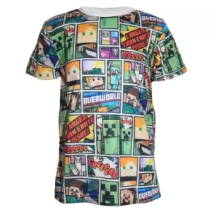 Image of Minecraft Childrens/Kids Overworld T-Shirt (11-12 Years) (Multicoloured)